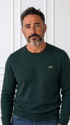 Maglia girocollo in lana cardata AH2916 LACOSTE