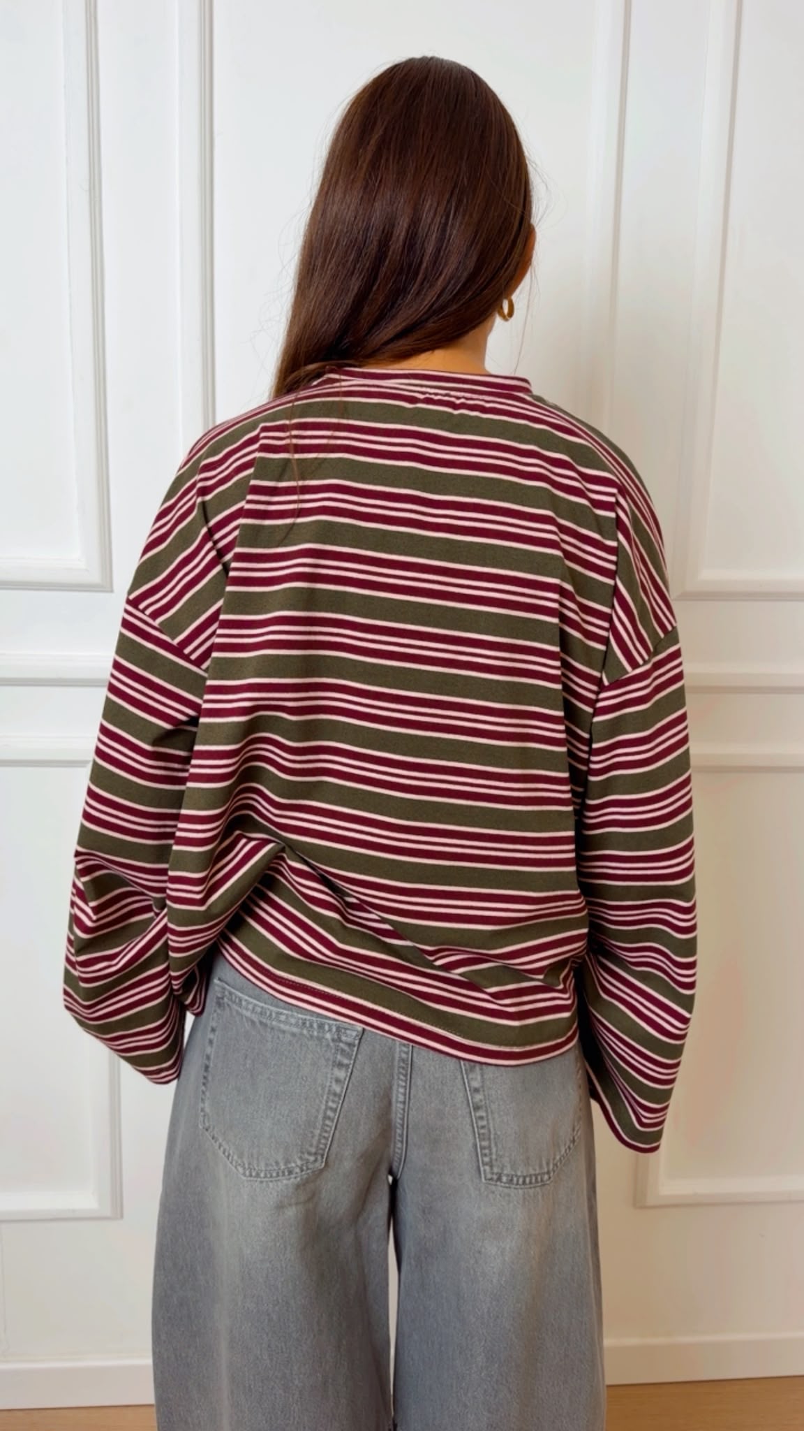 Maglia maniche tulipano a righe VICOLO