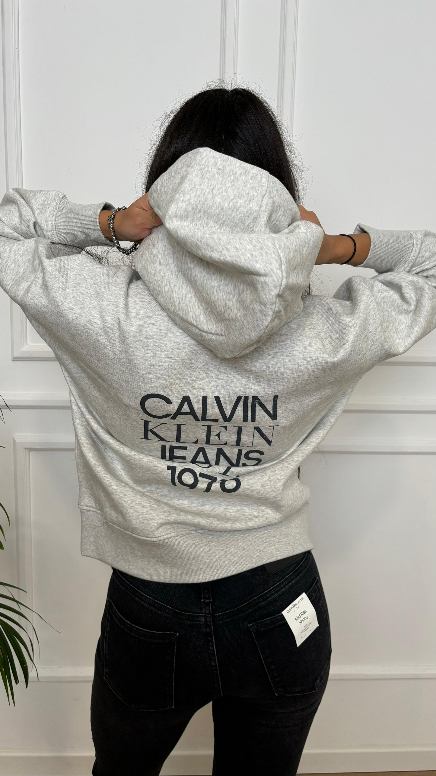 Felpa con cappuccio pile Calvin Klein J20J224911 P6G