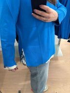 Maglia con dettagli a coste M298 Elena Mirò celeste