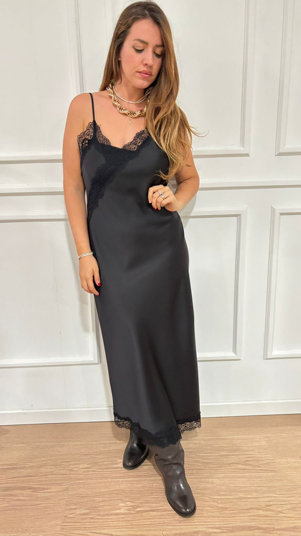 Abito sottoveste Imperial AFVTKBA nero