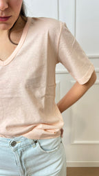 T-shirt crop a V Vicolo UAB0024