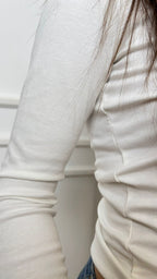 T-Shirt manica lunga Riley Only Bianca