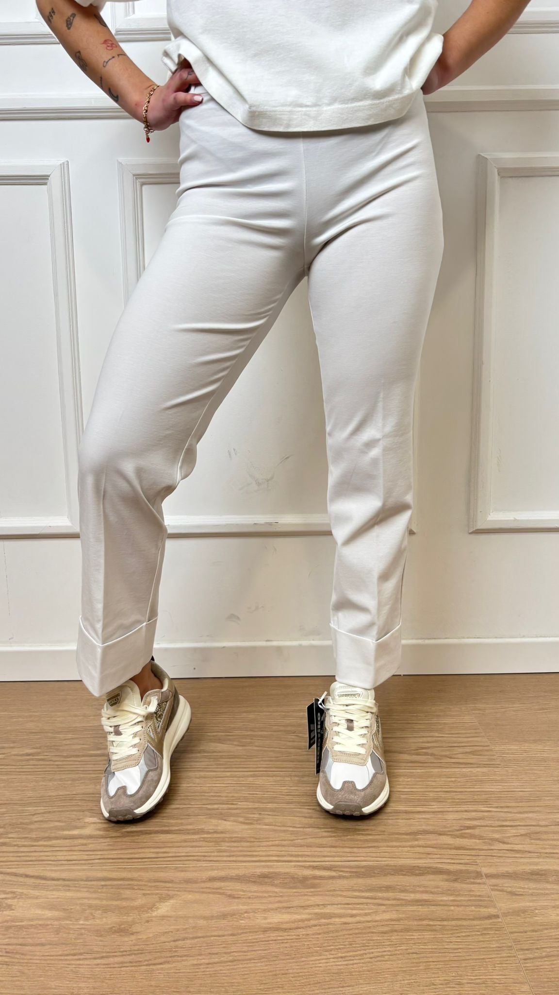 Pantalone slim straight Ragno D293PW