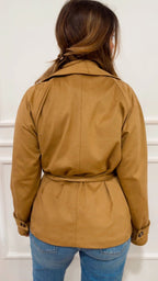 Trench in suede Emme Marella Limone 002