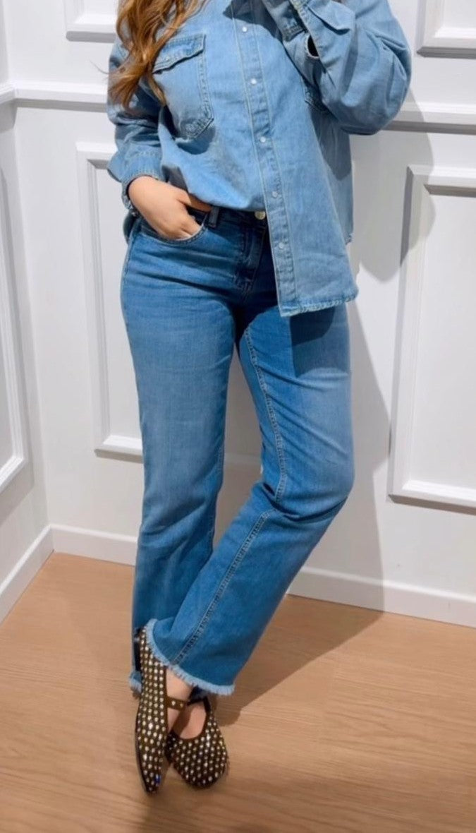 Jeans sfrangiato Emme Marella Straight 003