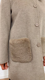 Giacca inserti in pelliccia eco DT45KF