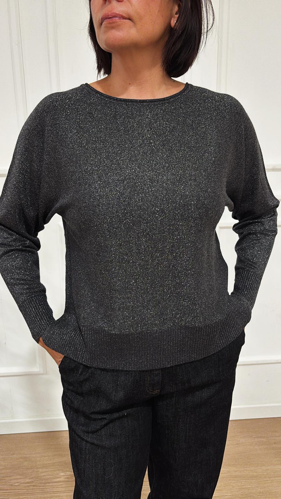 Maglia giro lurex pipistrello DT54TB RAGNO