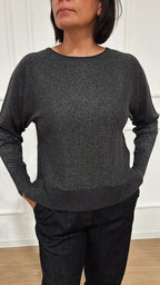 Maglia giro lurex pipistrello DT54TB RAGNO