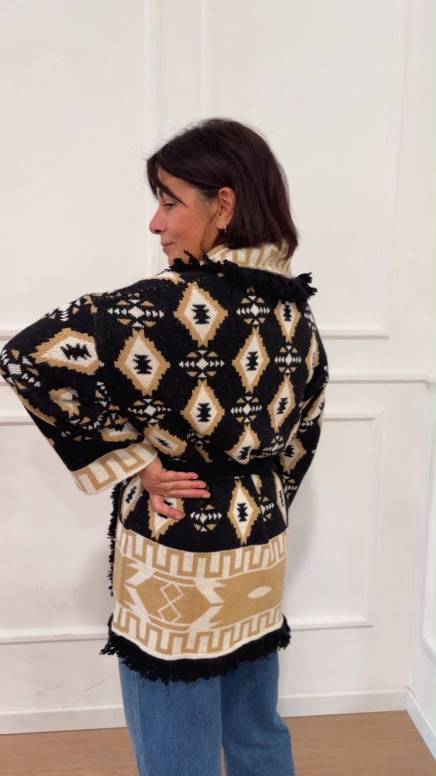 Cardigan frange W6HMG76 TENSIONE IN