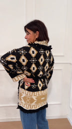 Cardigan frange W6HMG76 TENSIONE IN