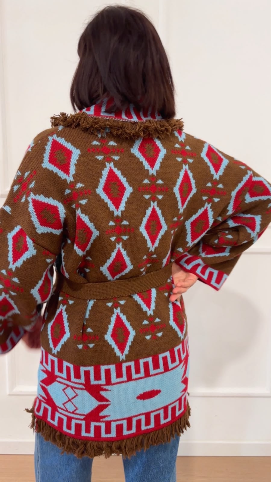 Cardigan frange W6HMG76 TENSIONE IN