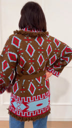 Cardigan frange W6HMG76 TENSIONE IN