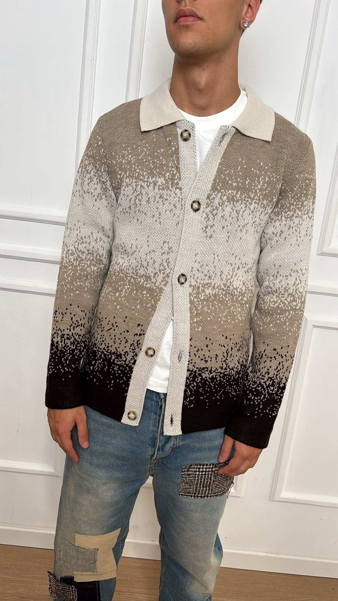 Cardigan pixel OH1F2W6M80 OVER/D
