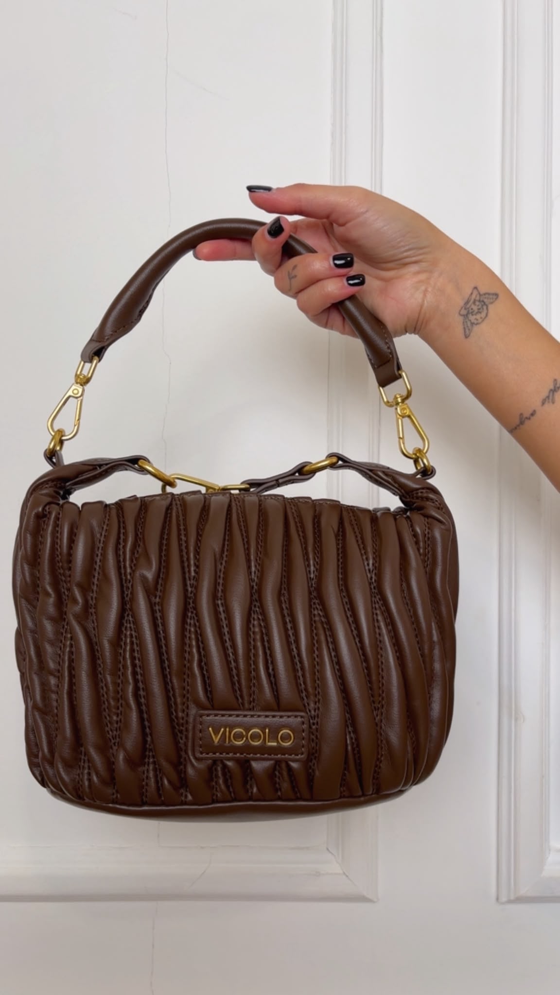 Borsa ecopelle trapuntata  HOOK XAC0050 VICOLO