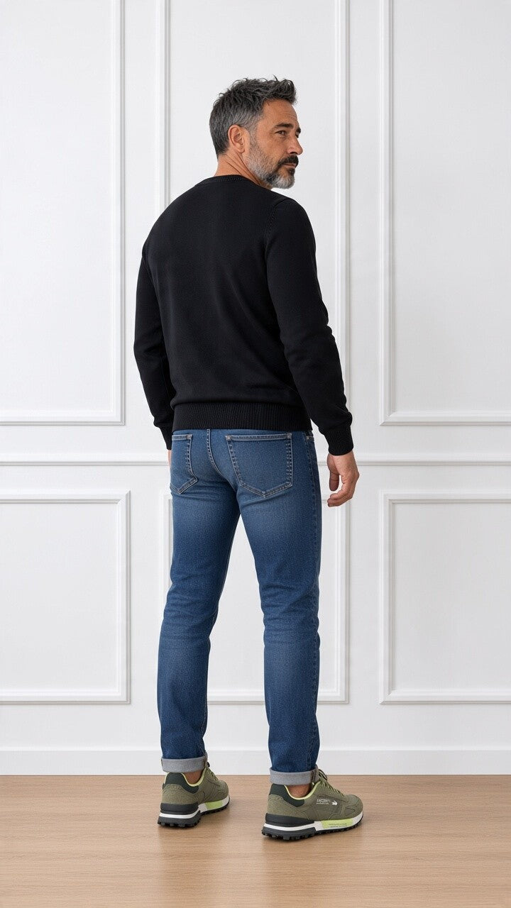 Maglia girocollo in lana cardata AH2916 LACOSTE