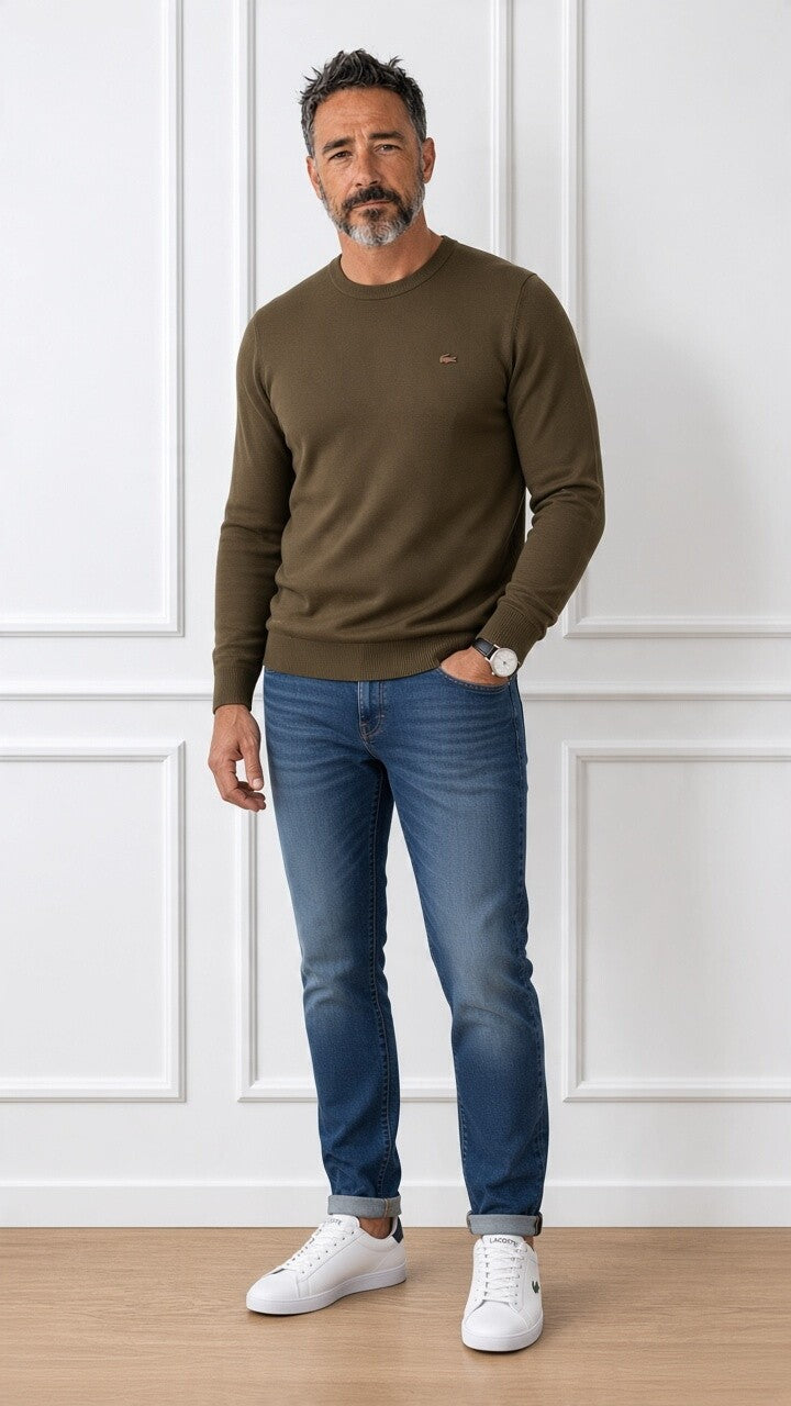 Maglia girocollo in lana merino AH1969 LACOSTE
