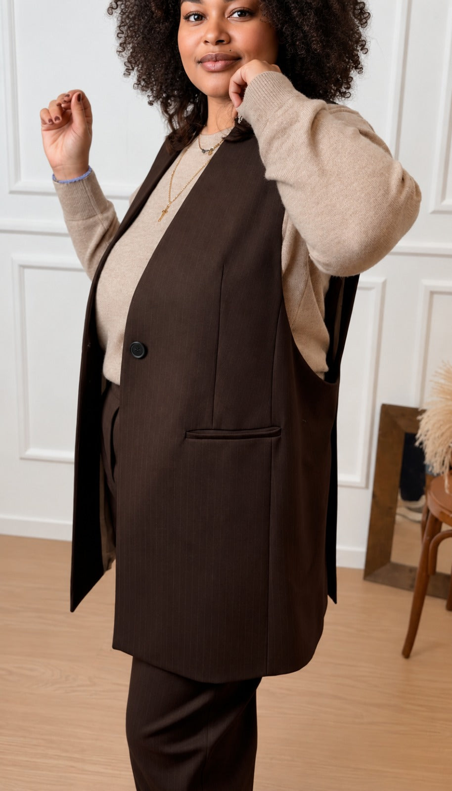 Gilet Gelmo gessato CIPRIANI