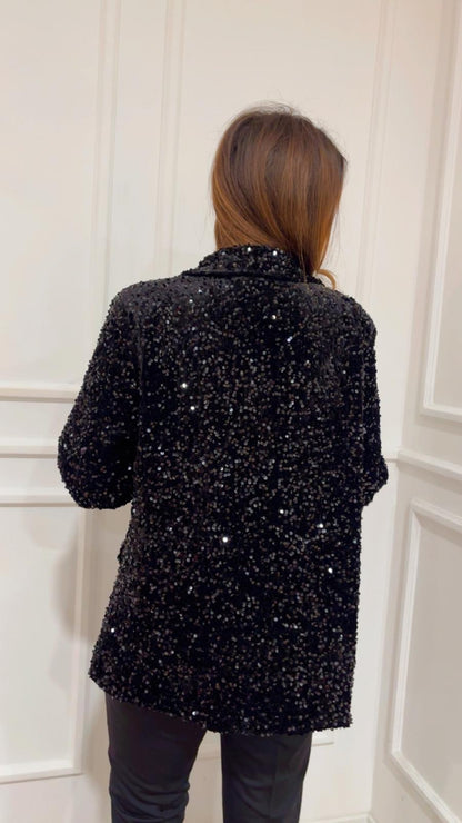 Blazer pailettes Dejavu A25DL617 nero