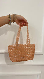 Bag a mano swarovski rosa