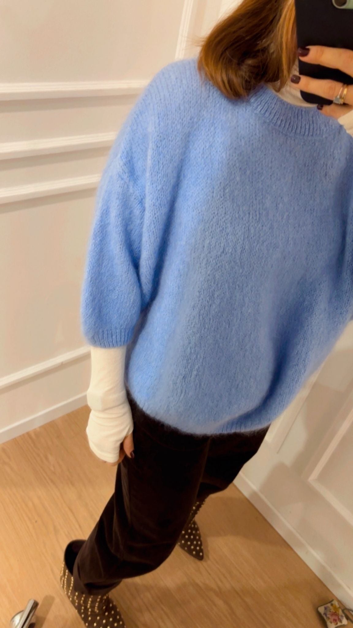 Pull over mohair Dixie M277Y236 azzurro