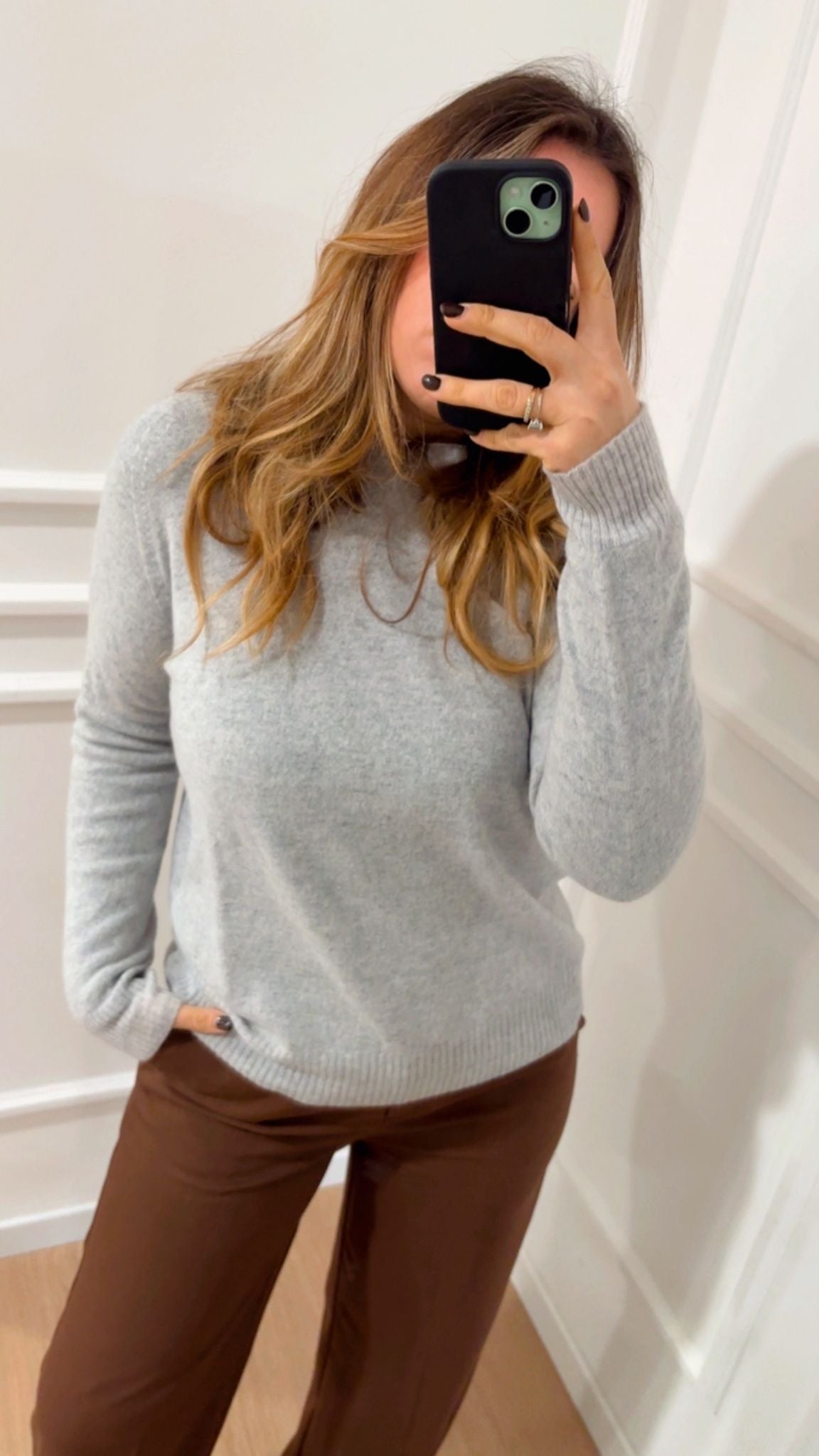 Maglia in cashmere Vicolo22073F perla