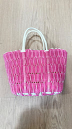 Bag mare piccola con manici in plastica rosa