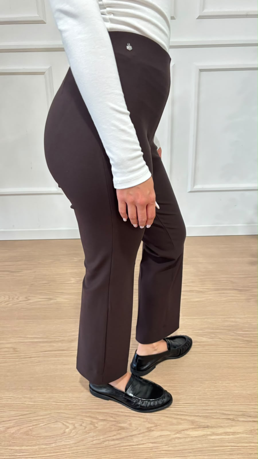 Pantalone straight in compact jersey Ragno DL20PO