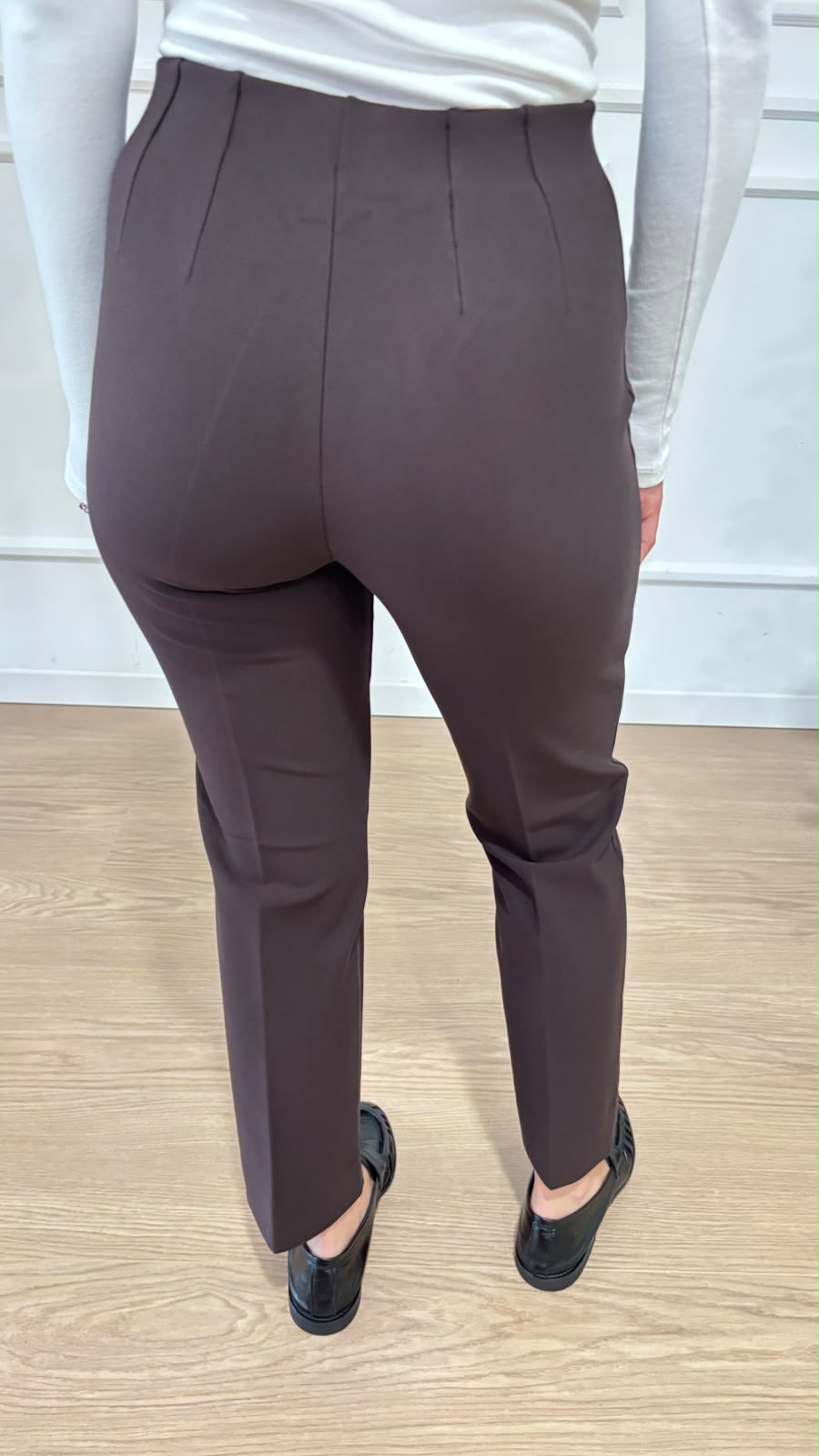 Pantalone straight in compact jersey Ragno DL20PO