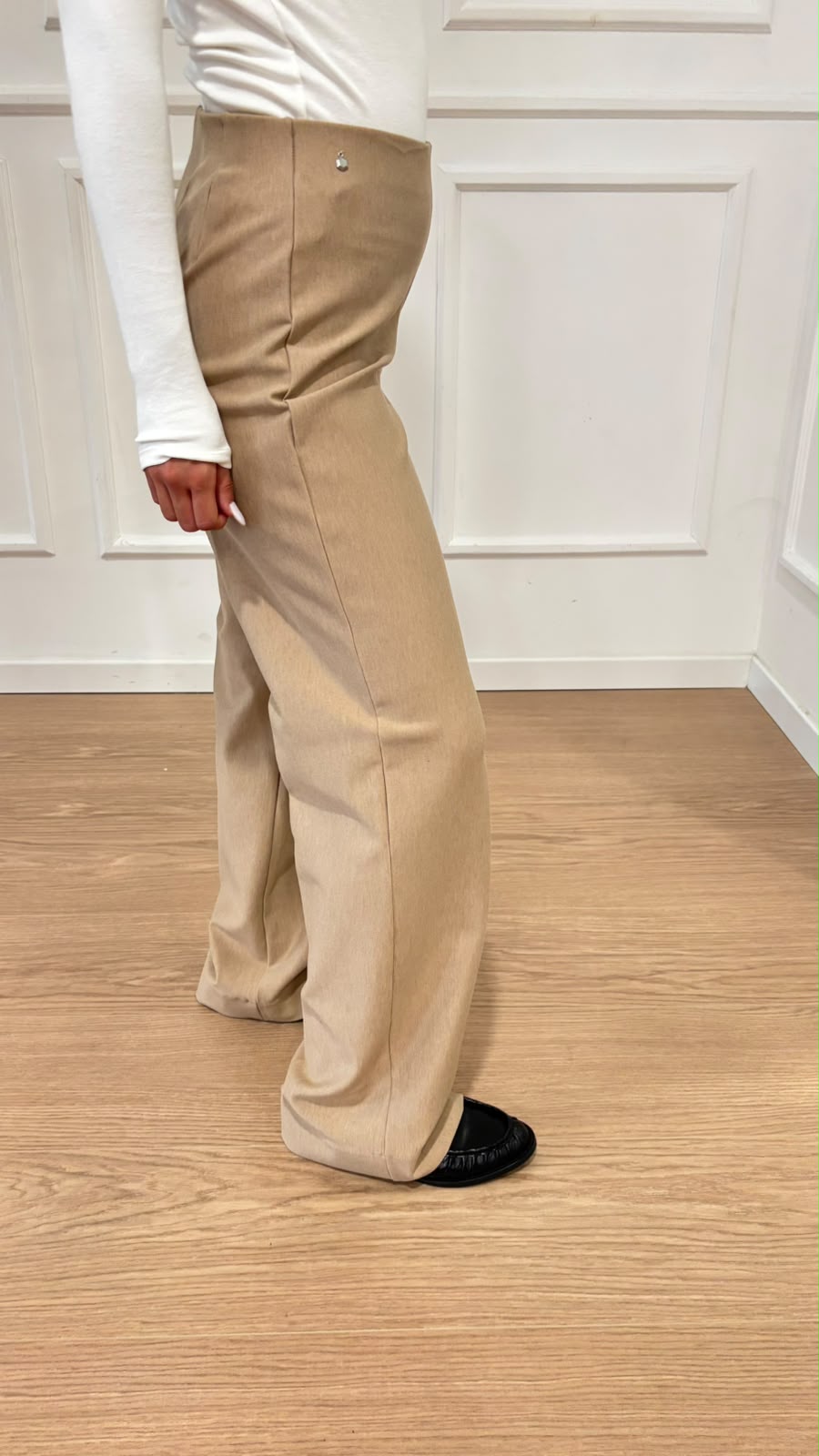 Pantalone wide in compact jersey Ragno DT85PE