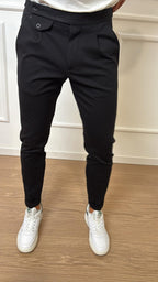 Pantaloni slim con risvolto Imperial P6405530AZ nero