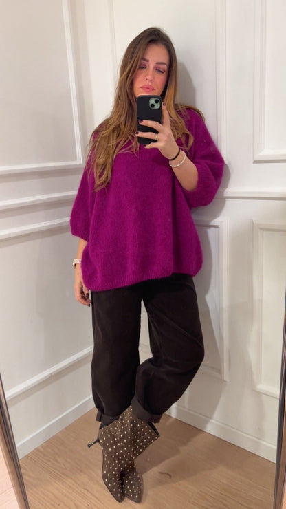 Pull over mohair Dixie M277Y236 ciclamino