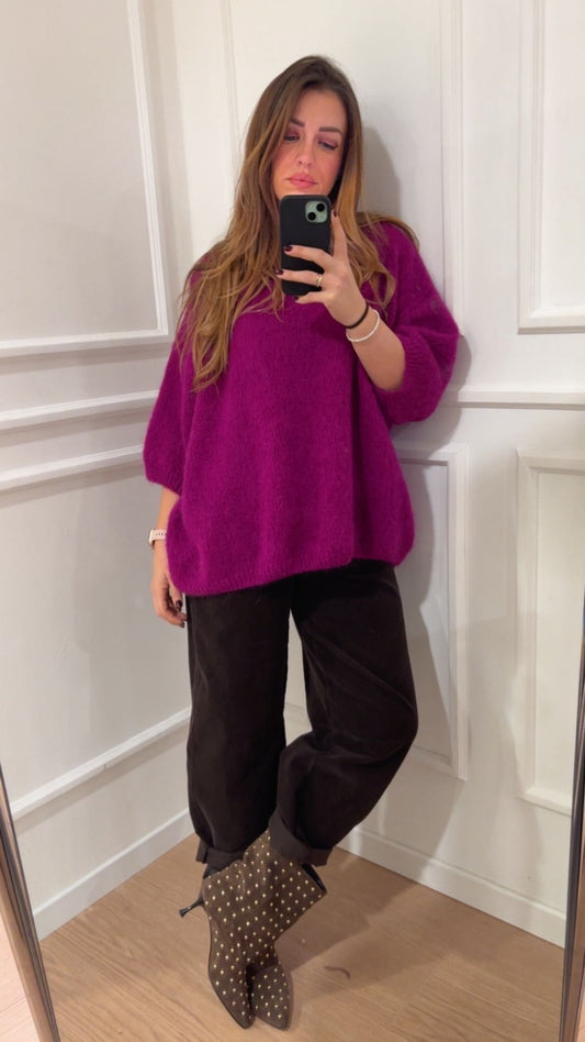 Pull over mohair Dixie M277Y236 ciclamino