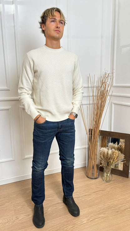 Maglione regular fit Timo Gas 1298 panna