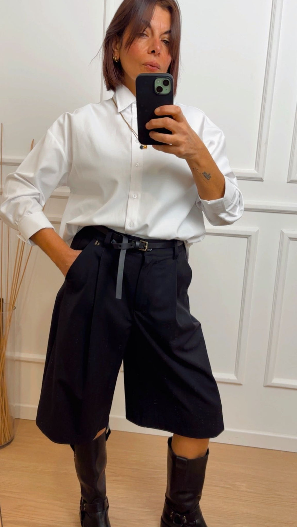 Shorts a gamba larga con cintura Dixie DAG0VHCC nero