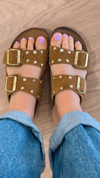 Ciabattina borchie cuoio Divine Follie 2007