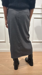 Gonna spacco e fiocco Dixie GDDLYNV grigia