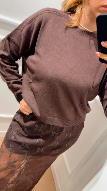 Pull in viscosa Vicolo 77062F Cioccolato