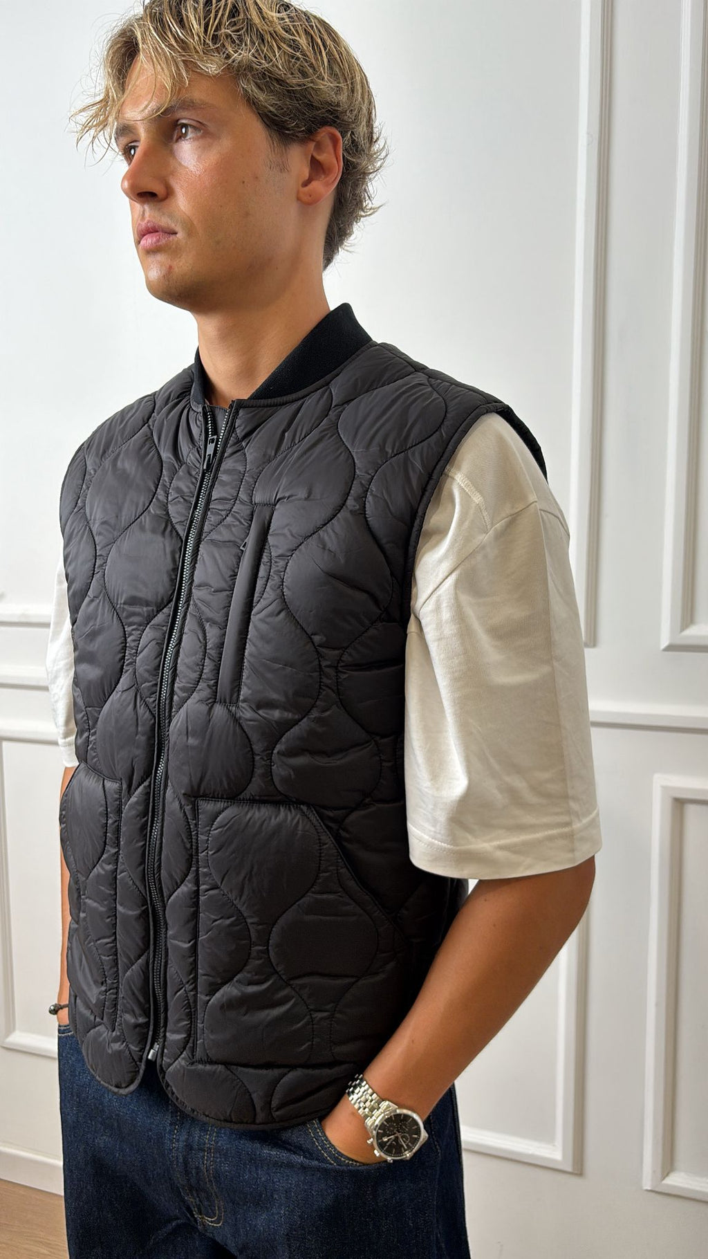 Gilet trapuntato Imperial L75028515G nero
