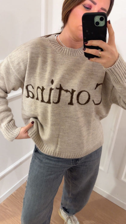 Pull Cortina over Tensione In W5HMJ99 Beige