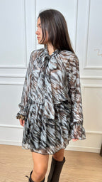 Abito stampa animalier Dixie A014Y030