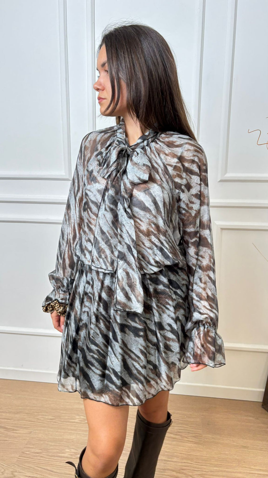 Abito stampa animalier Dixie A014Y030