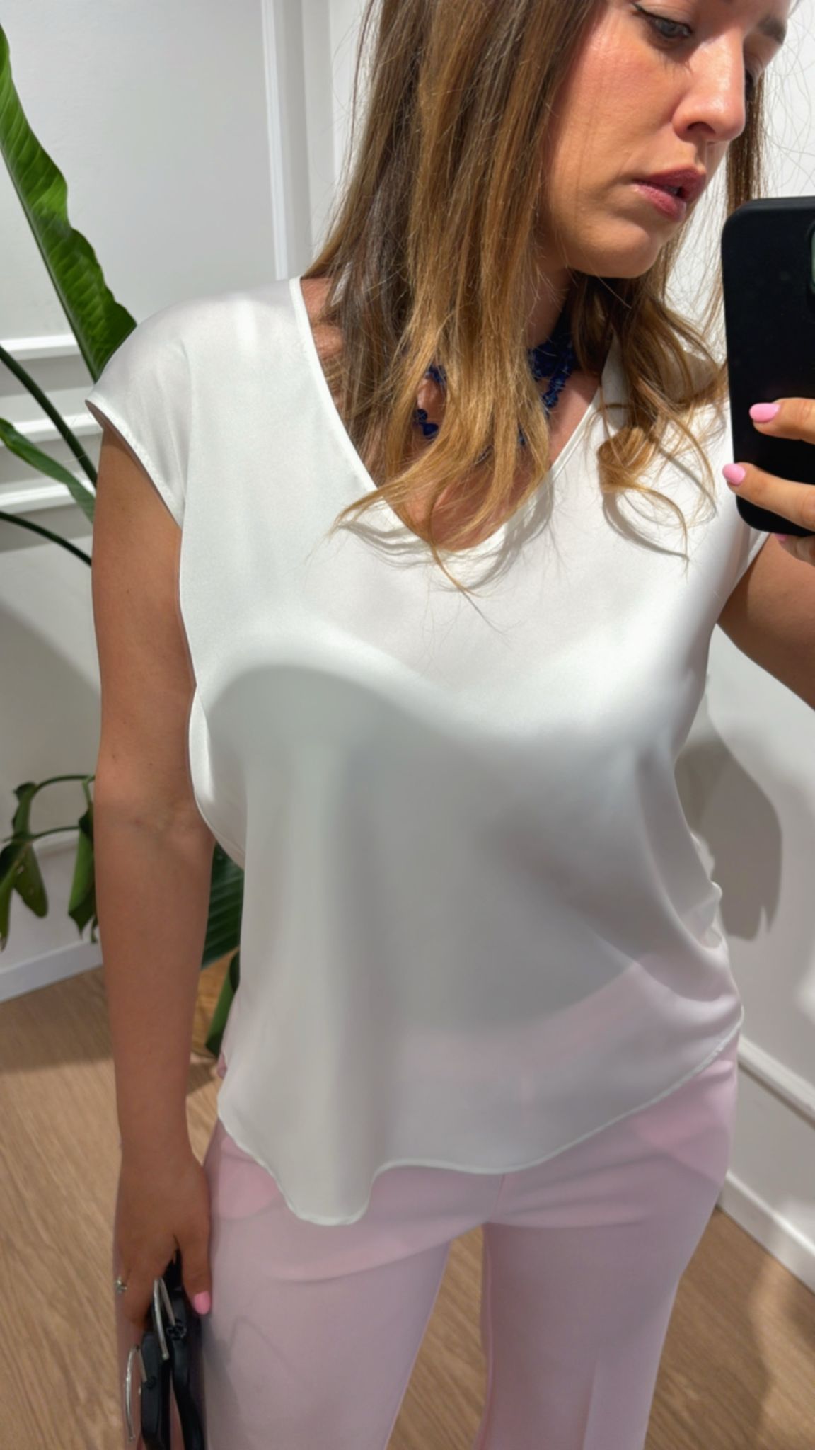 Top fluido Imperial REH0JDG bianca