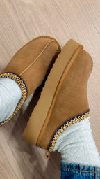 Ciabatta pelo platform Divine Follie 3545 Camel