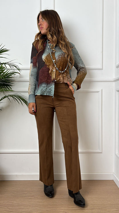 Pantalone suede Flare1 004 Emme Marella