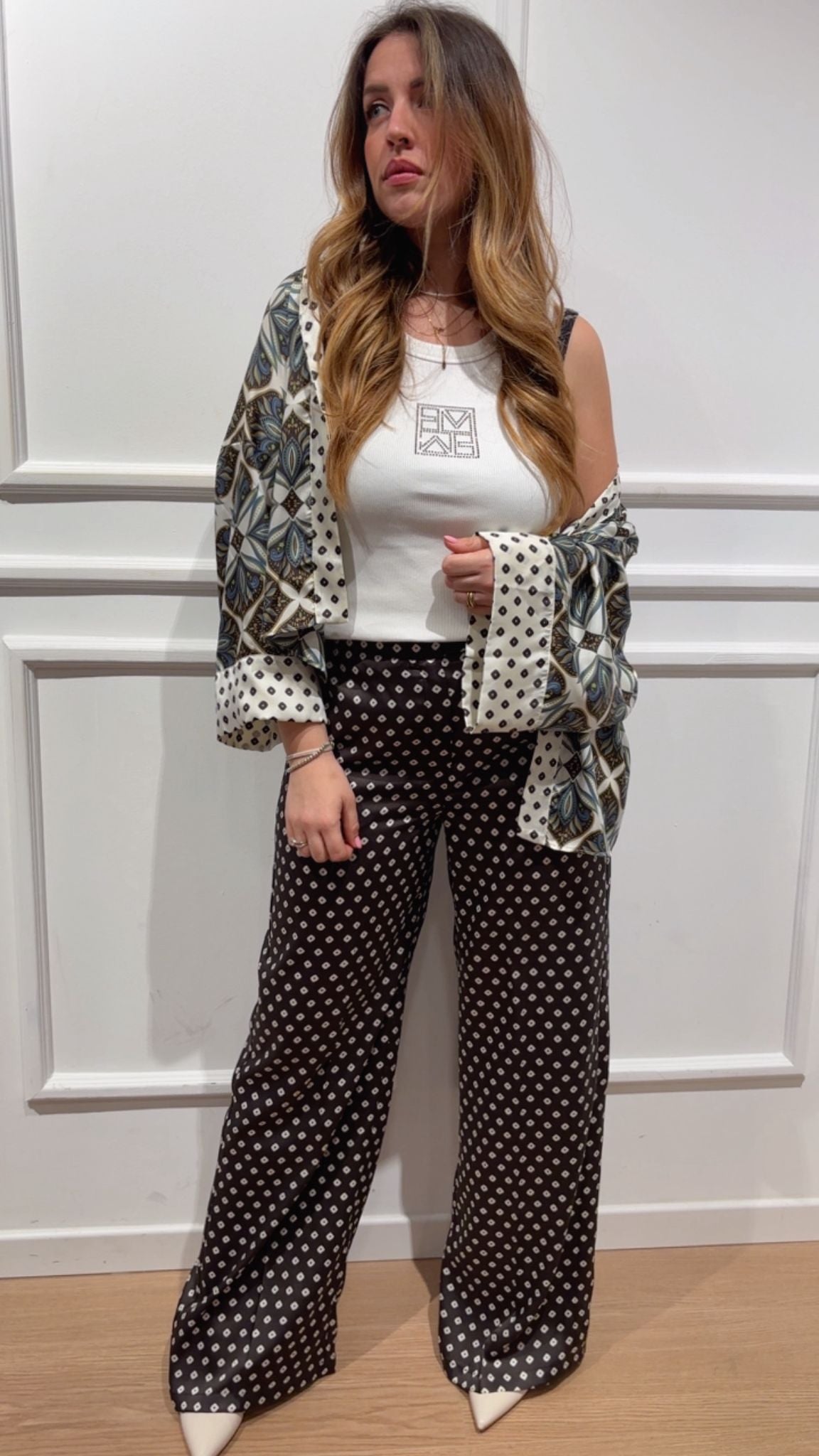 Kimono in twill stampato Emme Marella Tollo 012