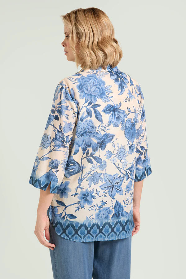 Camicia fantasia in cotone Luisa Viola 5010