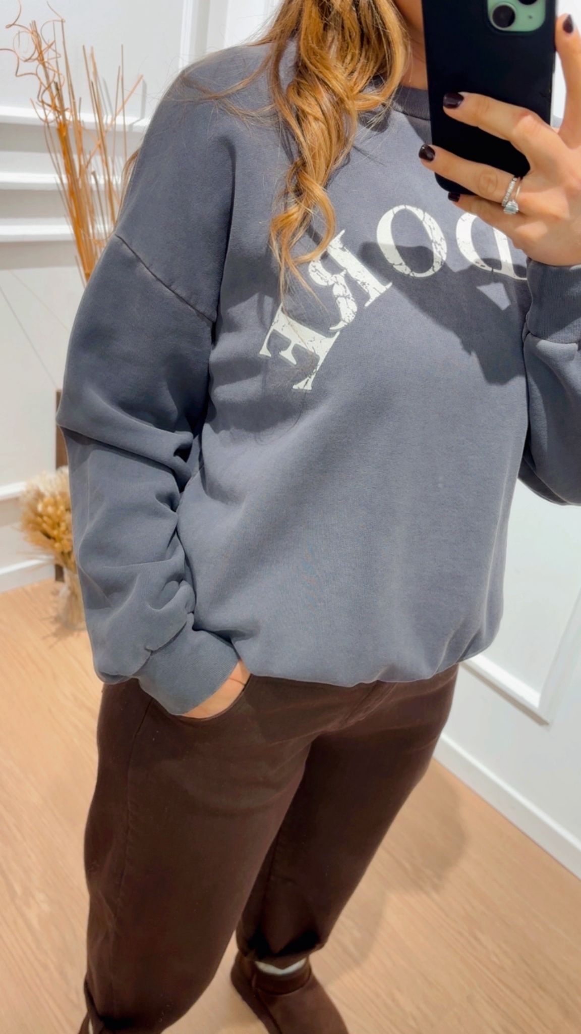 Felpa giro J'Adore Tensione In 37924 Grigia