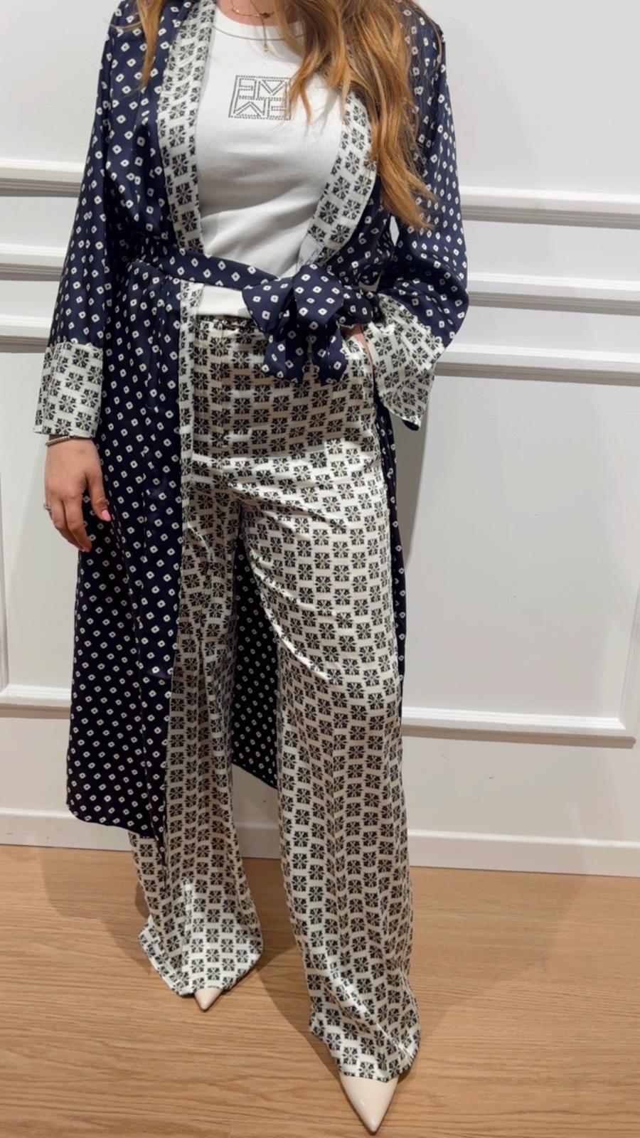 Pantalone in twill stampato Emme Marella Baobab