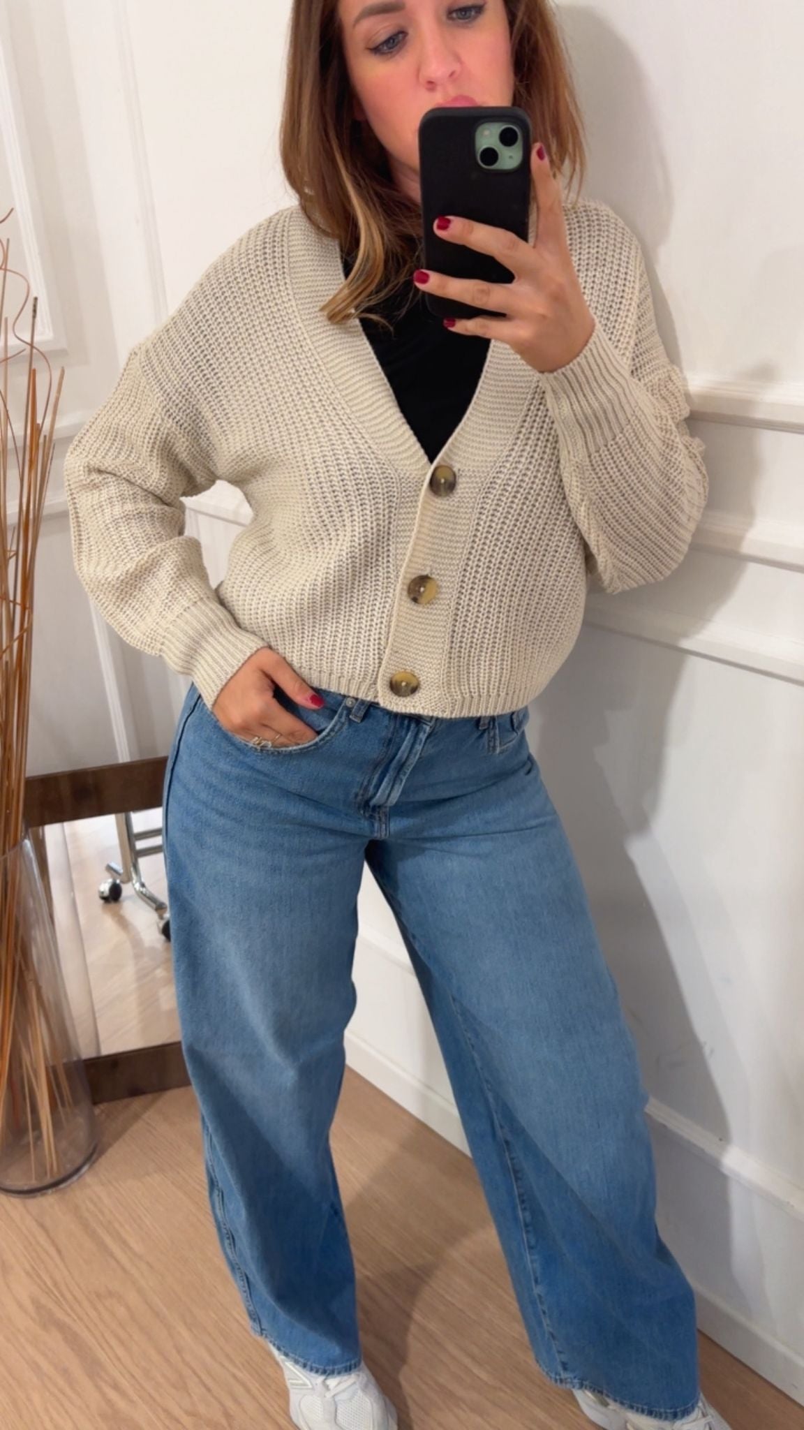 Pull bottoni carol Only 15211521 crema